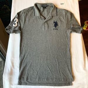 U.S. Polo Assn. Men’s Short Sleeve Polo Shirt Size XL (fits like L), Gray, USPA